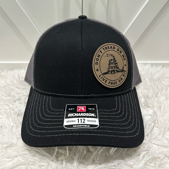 Laser engraved Richardson 112 trucker hat. Don’t tread on me. - Picture 2 of 2